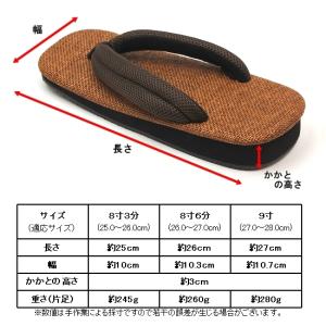 信貴 男性用 雪駄 草履 ラタンメッシュ天 メ...の詳細画像4