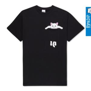 リップンディップ 半袖 Tシャツ RIPNDIP BROKE THE POCKET POCKET TEE (BLACK)｜hakko-chem