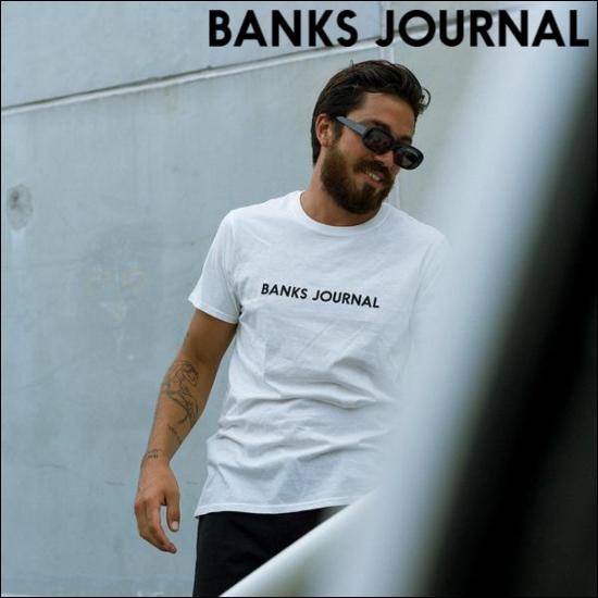 バンクス ロゴ 半袖 Tシャツ 4カラー BANKS JOURNAL LABEL STAPLE TE...