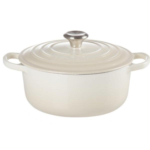 【シグニチャー ココット・ロンド 20cm / メレンゲ】LECREUSET / ルクルーゼ　鍋　2...