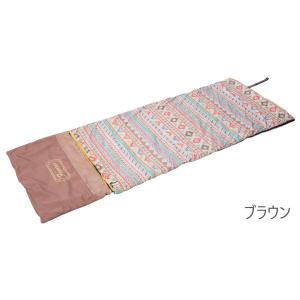 フェイエリー　封筒型プリントスリーピングバッグ　ブラウン「東芝グループ優待価格」｜hako-uri