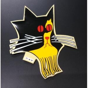 CAT 猫 ステッカー 背景透明 横 約110mm 縦 約145mm SPORTS CAR ACCESSORIES｜hakobiya