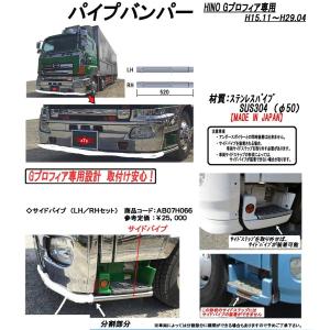 バンパーグリルサイドカバー L/Rセット 日野大型17プロフィア用