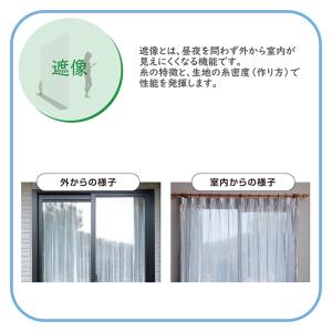 遮像ストレートリーフ レースカーテン 遮像 お...の詳細画像5