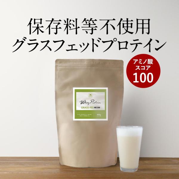 グラスフェッド プロテイン 400g WPC ホエイプロテイン アミノ酸スコア100 高タンパク