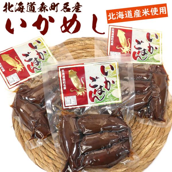 北海道森町名産 お徳用いかごはん 250g×3袋 (DL) 北海道産米使用 いかめし 不揃い お徳用...