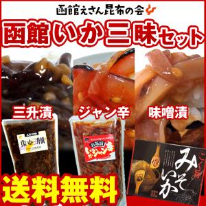 【D】北海道 函館いか三昧セット 送料無料) イカのジャン辛...