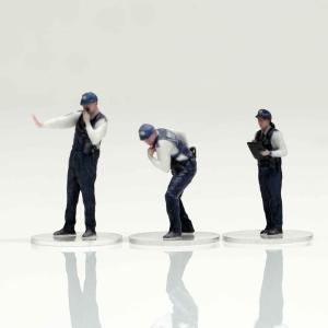 figreal 1/64 警察官 Policeセット001 3体 彩色済みフィギュア : 箱庭