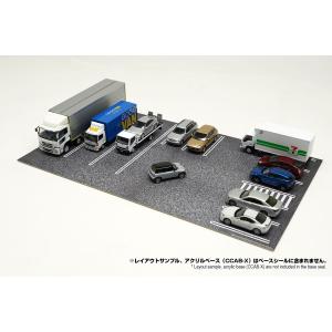 1/64　CXBS-C064-006a　421x251mm　駐車場　[箱庭技研]コレクションケースX用ベースシール｜hakoniwagiken