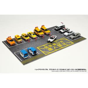 1/64　CXBS-C064-010a　421x251mm　駐車場　高速道路　[箱庭技研]コレクションケースX用ベースシール｜hakoniwagiken