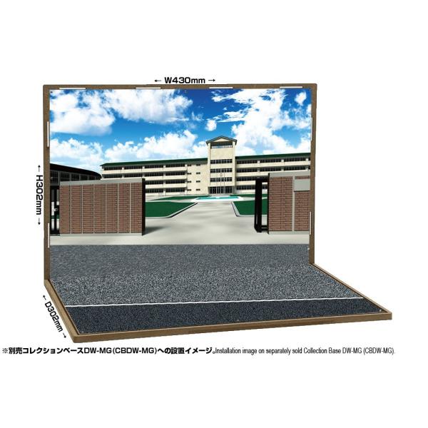 ジオラマシートDW　F008　学校セットA　背景シート　校門　箱庭技研