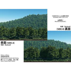 箱庭技研 ジオラマシート DSF-014 山背景2 2枚入 撮影 背景シート 鉄道