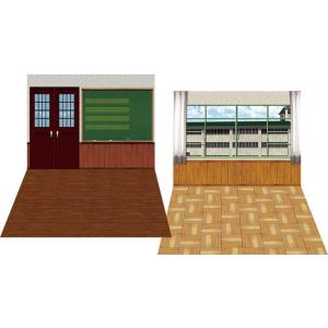 ジオラマシートmini-EX  F008　部室セットA　背景シート　学校　部活　音楽室　1/12 1...