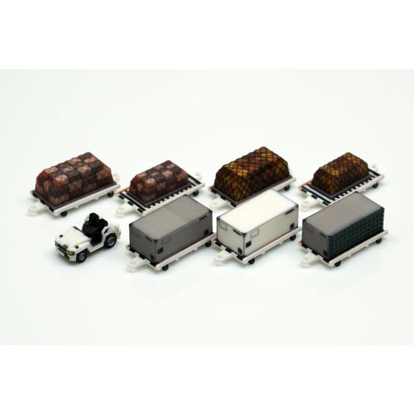 1/200 GSE ULDドーリーセットB TA200AC-006 パレット付ドーリー 彩色済情景ア...