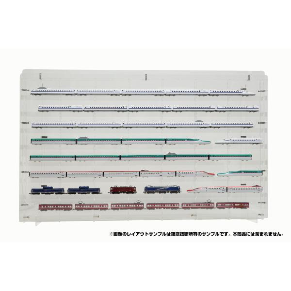 【2セット】鉄道模型Nゲージ用組立式壁掛けディスプレイケースLタイプ8段x奥行31mm　W880xD...