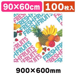 シモジマ 包装紙 H判半才特厚 レターフルーツ 100枚入/1000枚入（K05