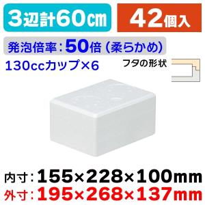 発泡スチロールの箱）発泡ボックスICM-6 台紙付/42個入（NK-362） : 箱