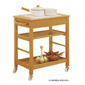 曙工芸製作所 74幅 ダイニングワゴン WA-845 キャスター付 可動棚3枚付