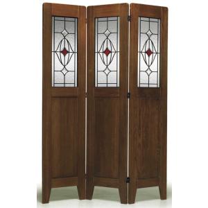 3連スクリーン(5316) ニレ無垢材 ステンドグラス ステンドガラス ステンドスクリーン WISH ウィッシュ 爆買