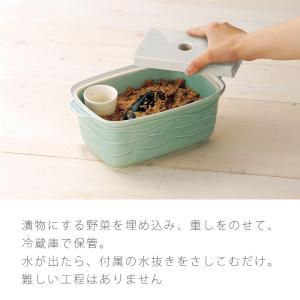 ぬか漬け鉢 漬物器 陶器 水抜き付 冷蔵保存 ...の詳細画像5