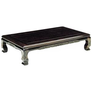 激安処分！新品 本物♪黒檀 無垢 5尺(150巾) 座敷机 唐木座卓 検/欅紫檀 激安処分！新品 本物♪黒檀 無垢 5尺(150巾) 座敷机 唐木座卓
