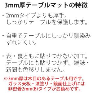安心の国内製造・国内加工 3mm厚 テーブルマ...の詳細画像1