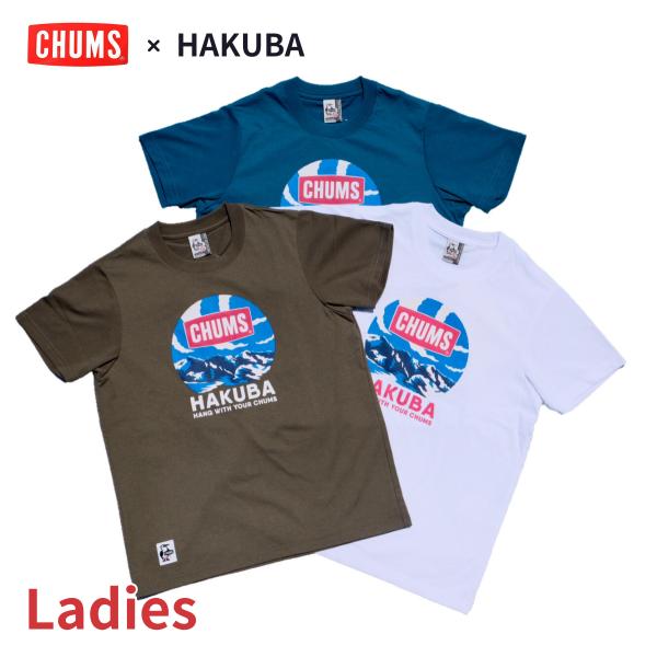 チャムス　tシャツ　レディース　半袖　ブランド 　スポーツ　アウトドア　速乾　キャンプ　HAKUBA...