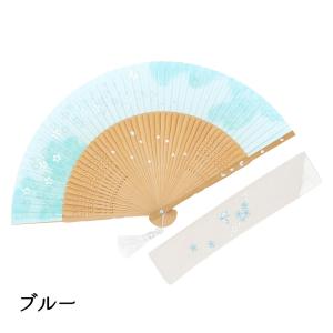 扇子 レディース 京都 日本製 花柄 桜 蝶 ...の詳細画像4