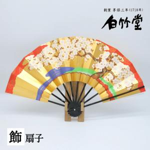 飾り扇子 風神雷神 黒塗 9寸 飾扇子 扇子立て 紙箱セット 贈り物