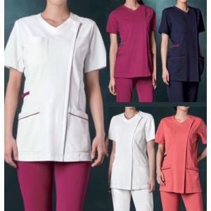 981 カゼン スクラブ 白衣 女性用 レディー...の商品画像
