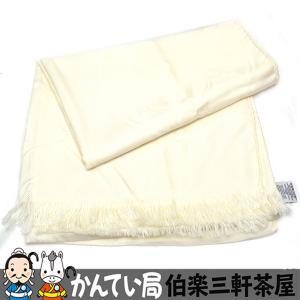 HERMES【エルメス】マフラー　ホワイト　85％CACHEMIRE　15％SOIL　レディース【中古】｜hakuraku78