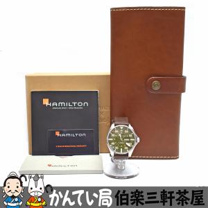 HAMILTOM【ハミルトン】H65735561　Schott　NYCコラボ　カーキ　自動巻き　裏スケ　現在稼働中　メンズ腕時計【中古】｜hakuraku78