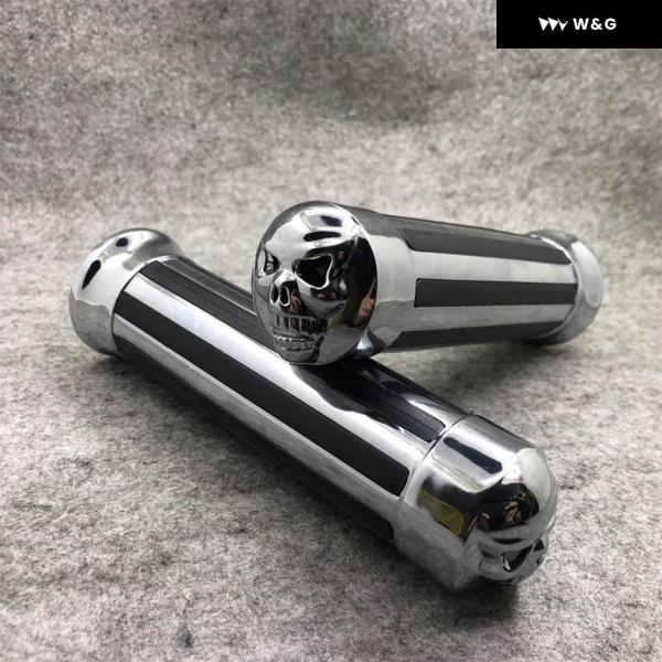 並行輸入品25MMクロームオートバイ バイク ハンドルバースカルバーエンドオートバイ バイク