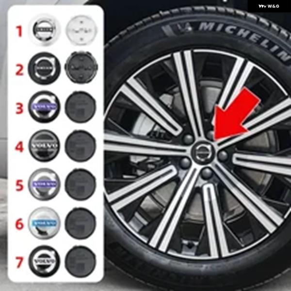 並行輸入品 4個 56/60/64MM ボルボ 車用ホイールセンターカバー ステッカー ハブキャップ...