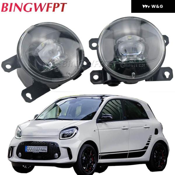 並行輸入品  2 X LED フォグランプ スマートフォーツー W453 2014-2019 30W...