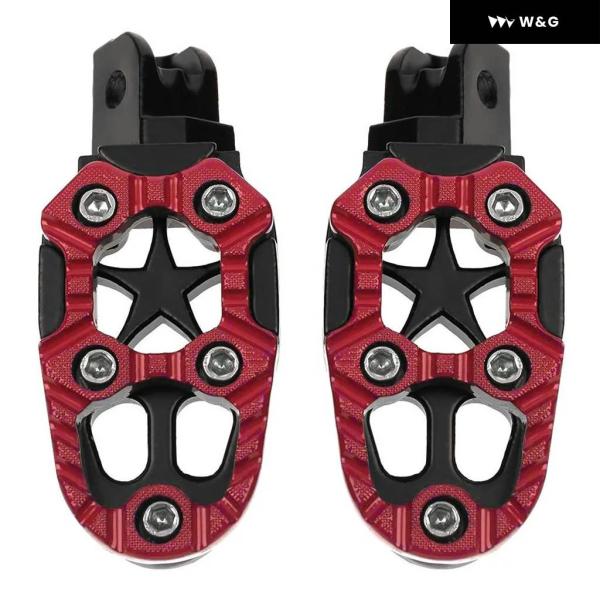 並行輸入品  汎用 8MM メタルレスト ワイド モトクロス フットペグ ペダル フットレスト アク...