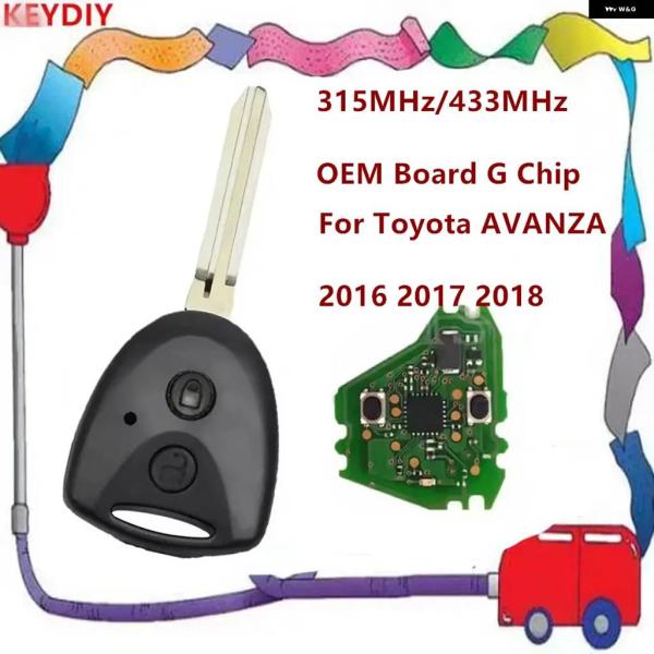 並行輸入品 OEM基板スマートキーカーリモートキーフォブ2 ボタン 315MHZ 433MHZ Gチ...