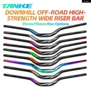 並行輸入品 TANKE 31.8MM マウンテン バイク ハンドルバー ライザー ハンドルバー 55MMライズ 780MM長 MTB スワローシェイプ