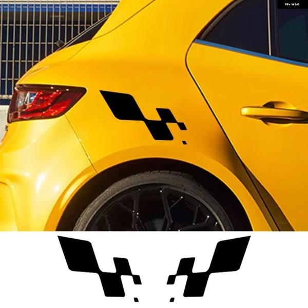 並行輸入品 レーシング スタイル カー ステッカー 2枚セット ルノー クリオ RS R.S. 18...