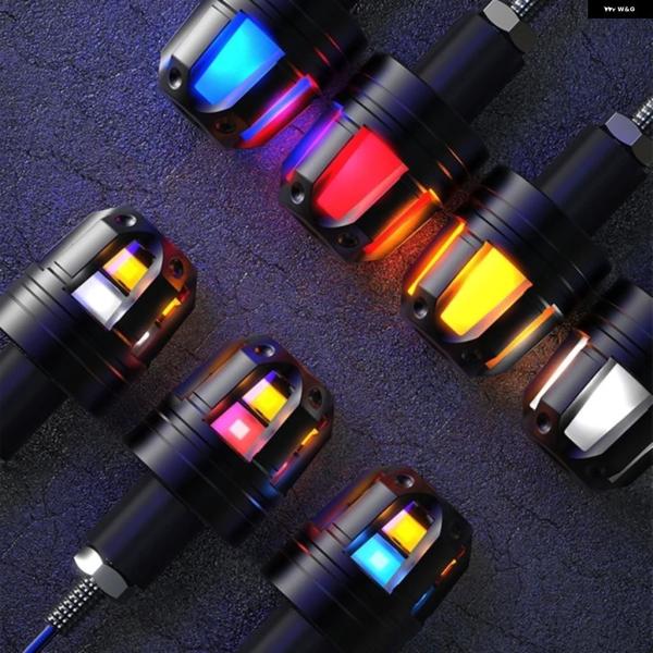 並行輸入品 12V オートバイ LED ハンドルバー エンド ウィンカー フラッシャー ハンドル グ...