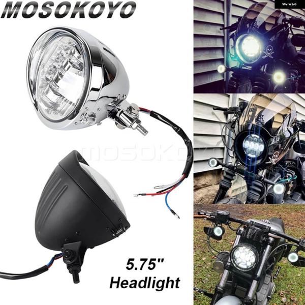 並行輸入品E9 Eマーク承認 5-3/4インチ 5.75インチ ラウンドLEDプロジェクション ヘッ...