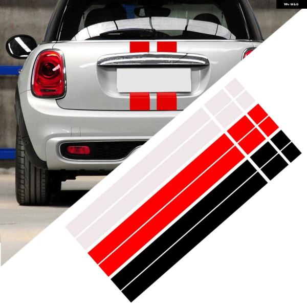 並行輸入品 MINI R50 R53 R56 車用 ブラック/ホワイト/レッド ボンネット ストライ...