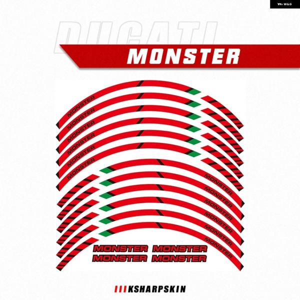 並行輸入品 ドゥカティ オートバイ ホイール ステッカー ストライプ反射リム MONSTER 695...