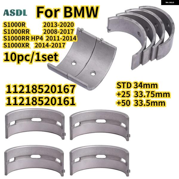 並行輸入品 BMW 14-17 34MM〜33.5MM バイク メイン クランクシャフト ベアリング...