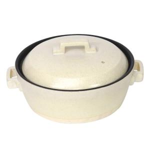 マルヨシ陶器(Maruyoshitouki) 土鍋 STYLE WHITE 7号 セラミック加工IH M1074｜hakusan-shop