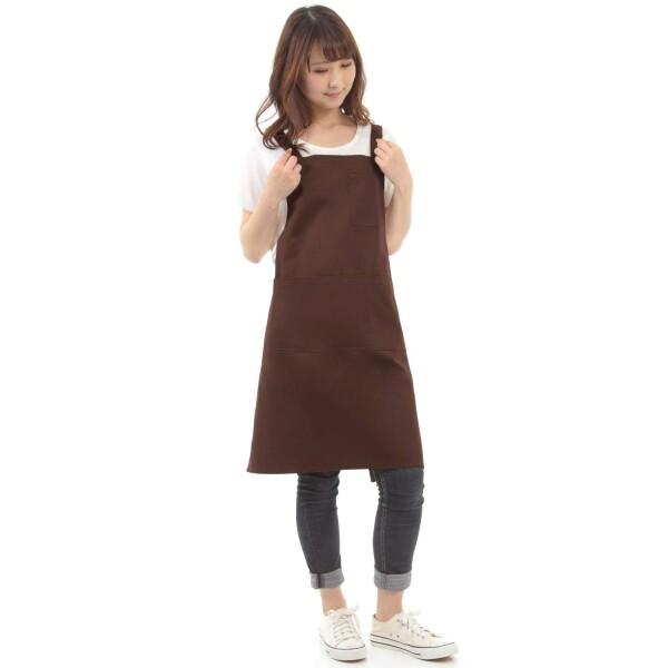 (smile mode) H型 エプロン おしゃれ スタイリッシュ 無地 ポケット付 男女兼用 シン...