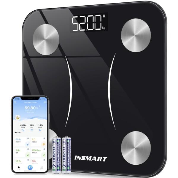 INSMART 体脂肪計・体組成計 13項目測定可能 体重計 スマホ連動 ヘルスメーター 人気 体重...