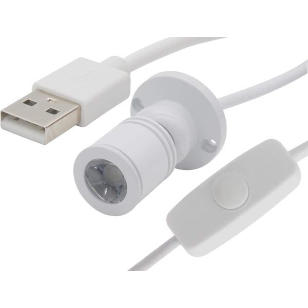 オーディオファン 小型スポットライト USB電源供給タイプ (USB-Aタイプ) 白色LED ピュア...