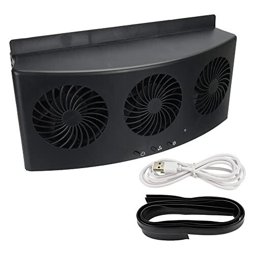 ドンシンク60 車用換気扇 USB式 窓枠取り付け用パッキン付属 3段階切り替え 換気ファン 脱臭 ...