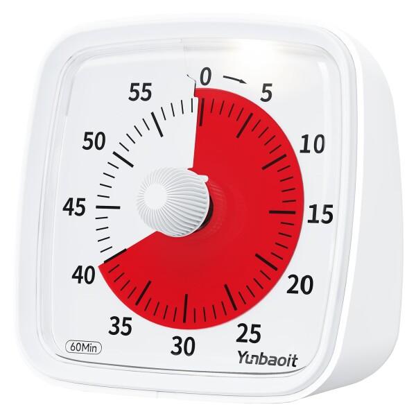 タイマー, Yunbaoit 60分ビジュアルタイマー（子供用、大人用）、家庭、キッチン、学校、職場...